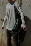 BORIS BIDJAN SABERI Long Sleeve T-Shirt AW22 LS1.2 RF FTN00001+FTJ00001 Light Gray PBBS23 4